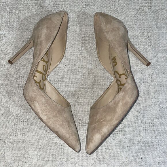 Sam Edelman Women’s Dress Pumps Size 8 M Tan Leather Going Out Party - Picture 1 of 12